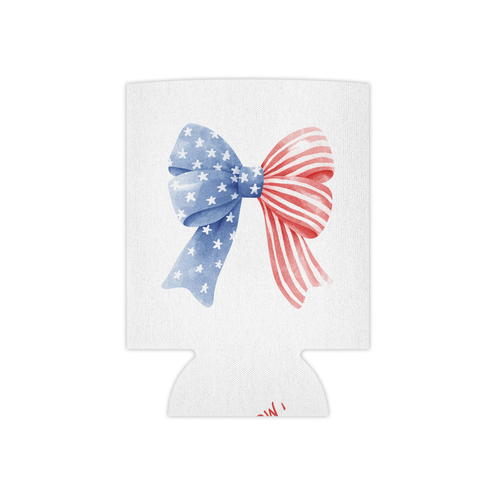 Patriotic Bow Koozie – Fun for 4th of July & Summer BBQs